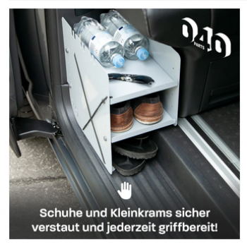 DIY Schuhregal für VW T5 / T6 / T6.1 Beifahrerseite